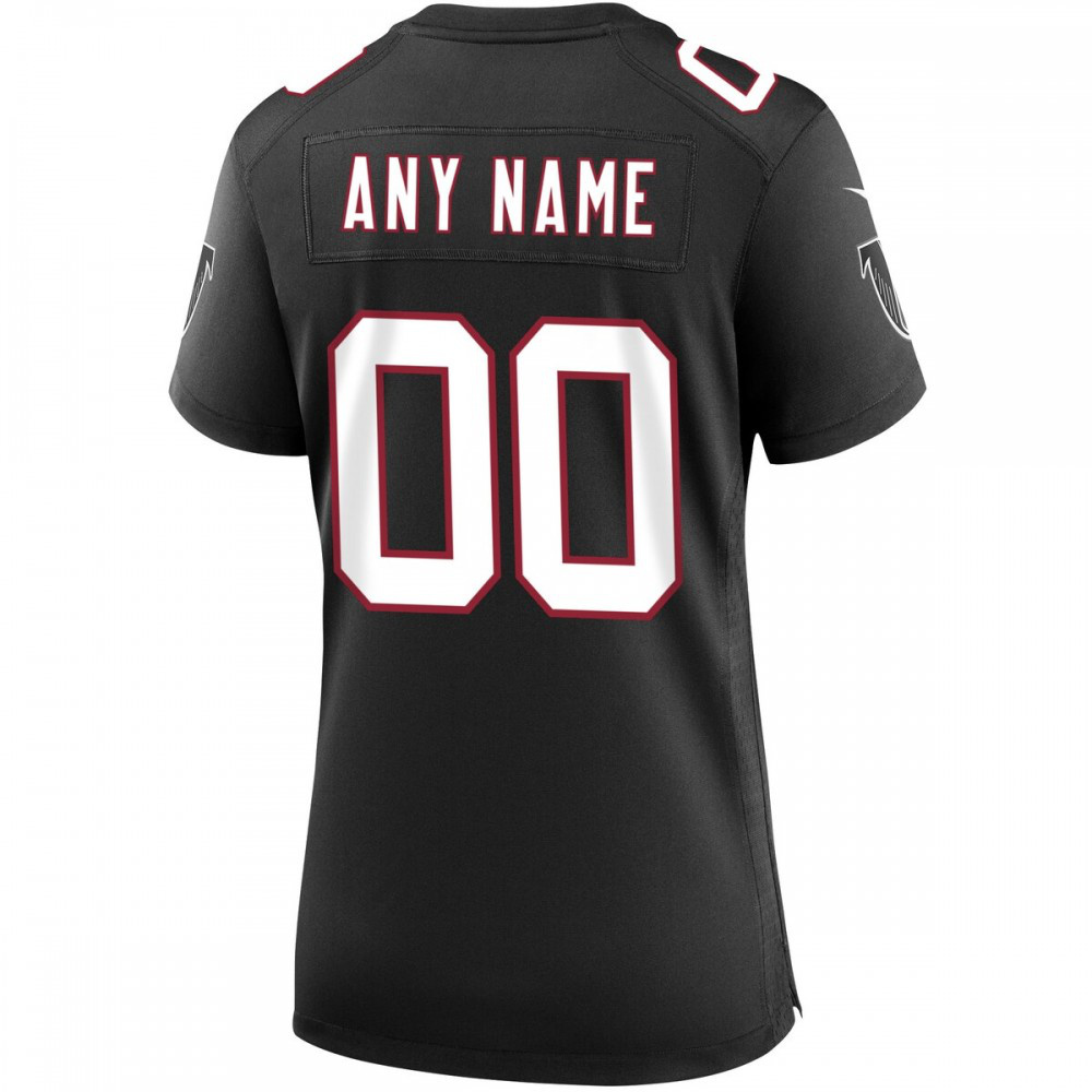 Atlanta Falcons Nike Women's Throwback Custom Game Jersey - Black-GridironStore